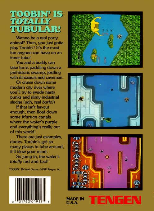 Toobin' (Homebrew) — Box back